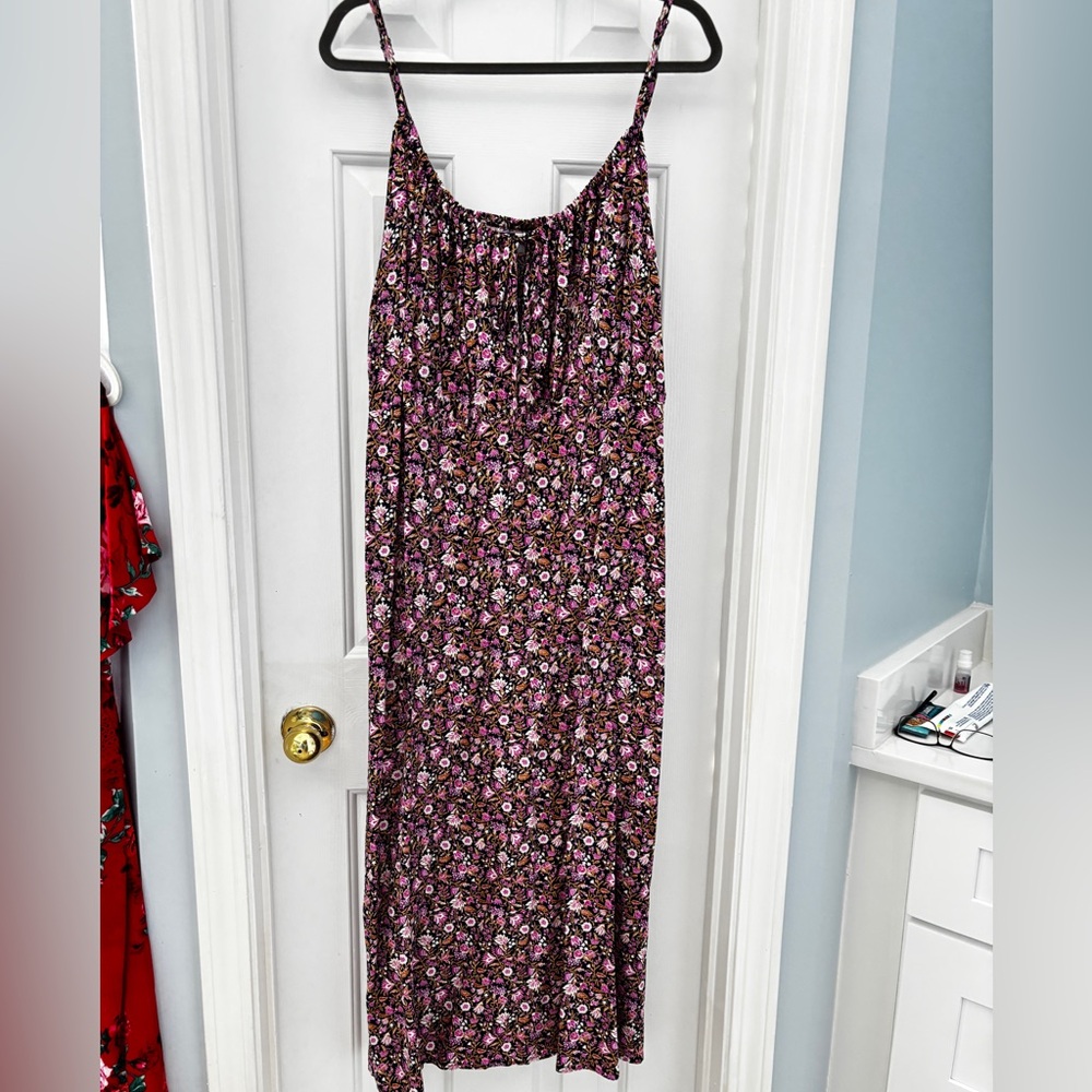 Floral Spaghetti Strap Maxi Dress